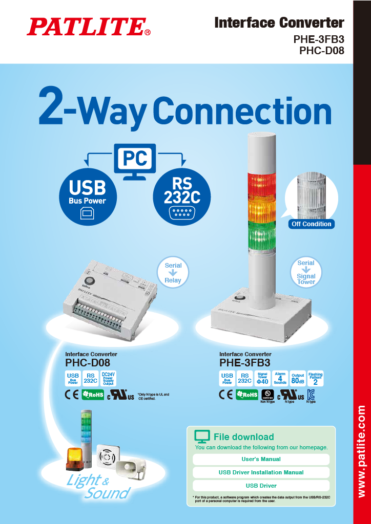 介面轉換器<br>PHE-3FB3/PHC-D08<br>(英文版)